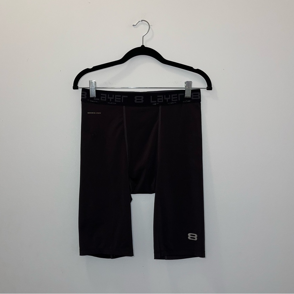 Layer 8 Compression Black Base Layer Shorts Men’s Medium